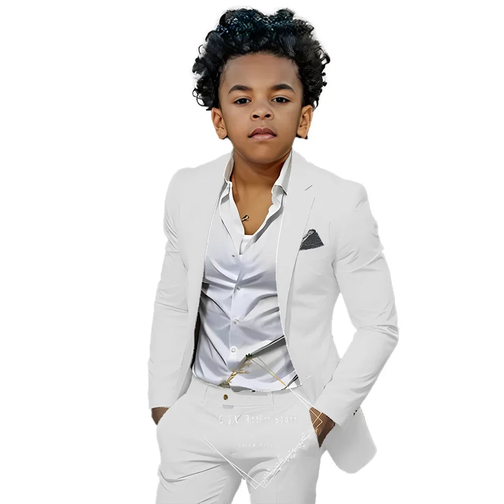 2 Pieces Suit Blazer Fashion Tailored Suit for 2-16 Years Old