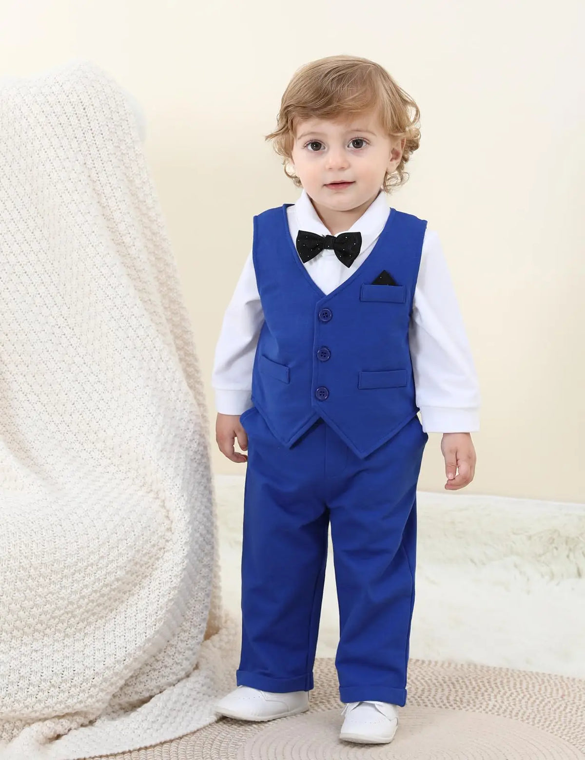 Outfits Newborn Bodysuit Vest  Pants Gentleman Clothes Sets