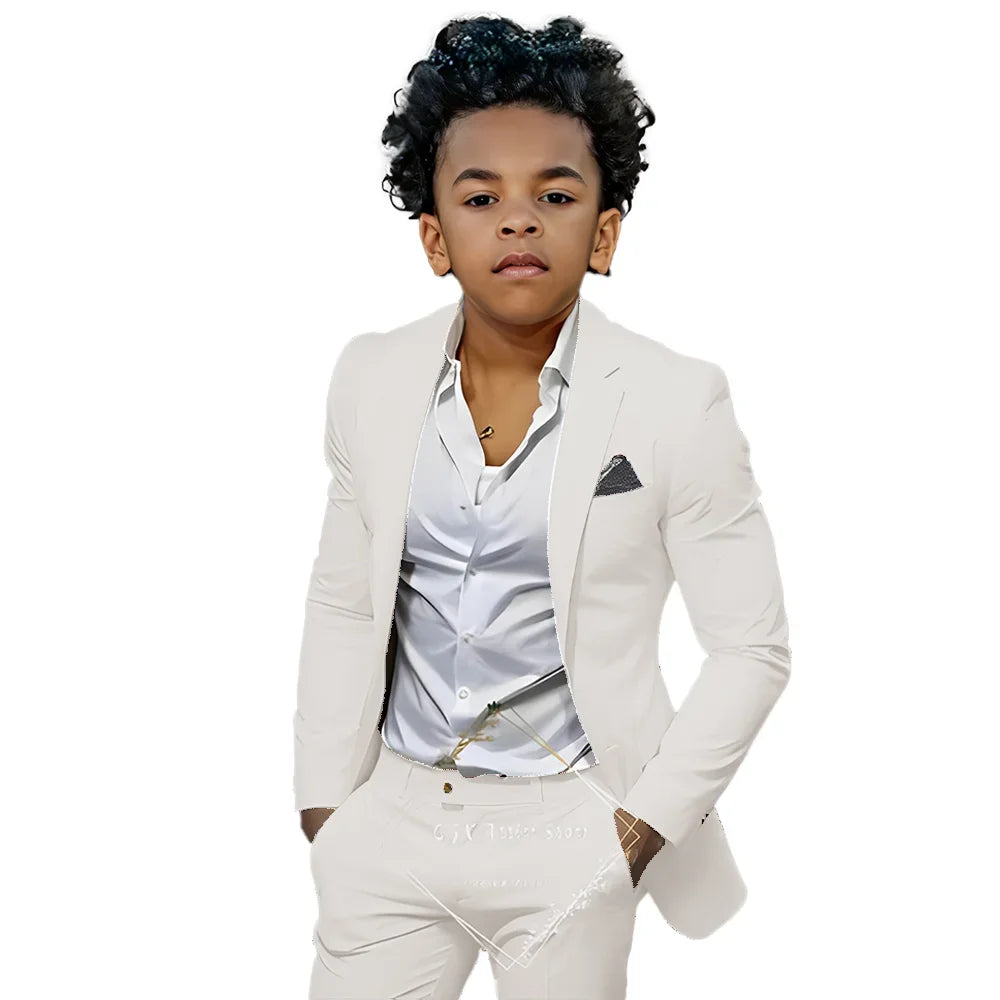 2 Pieces Suit Blazer Fashion Tailored Suit for 2-16 Years Old