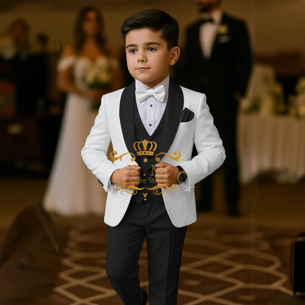 3-piece Set Jacket Vest Pants Custom Clothes of Boys Wedding