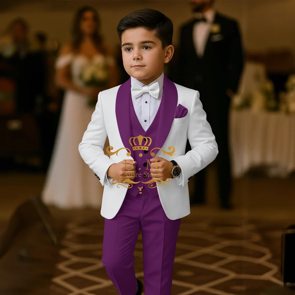 3-piece Set Jacket Vest Pants Custom Clothes of Boys Wedding