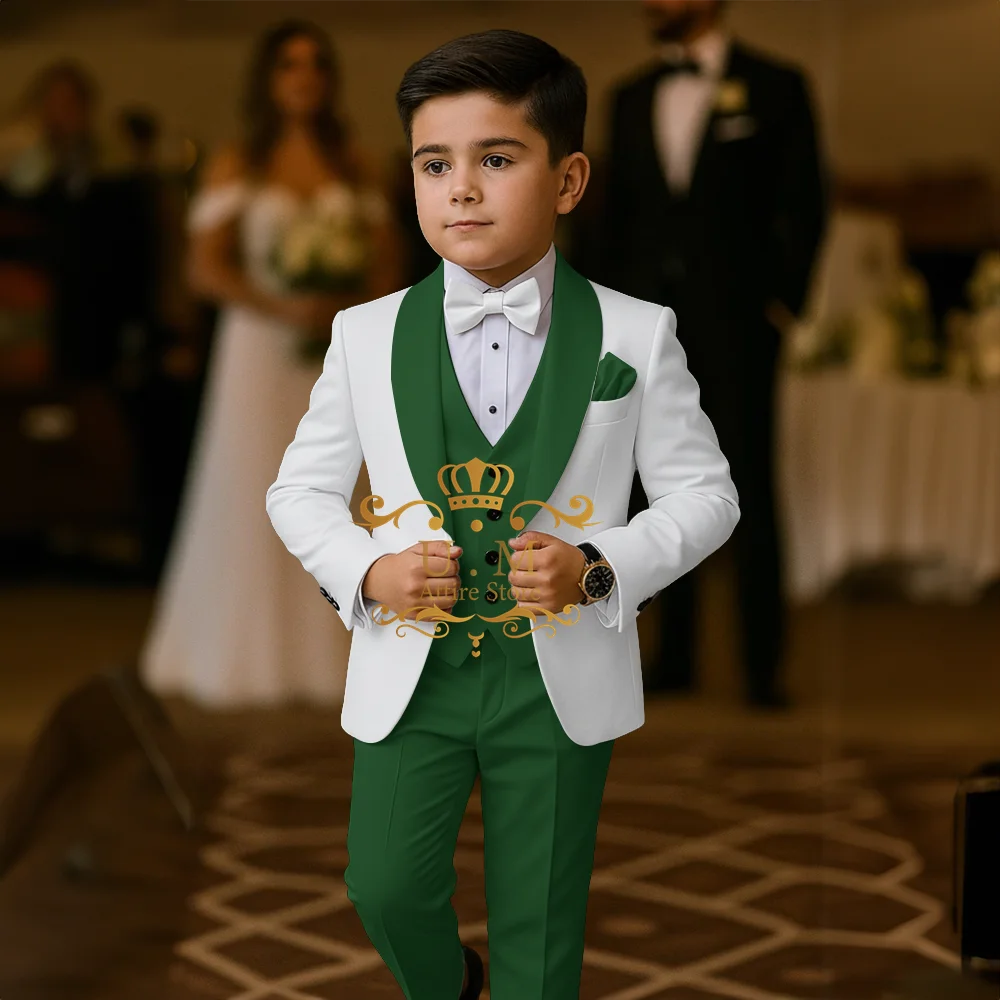 3-piece Set Jacket Vest Pants Custom Clothes of Boys Wedding