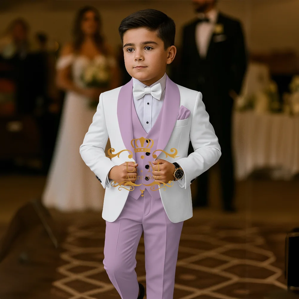 3-piece Set Jacket Vest Pants Custom Clothes of Boys Wedding