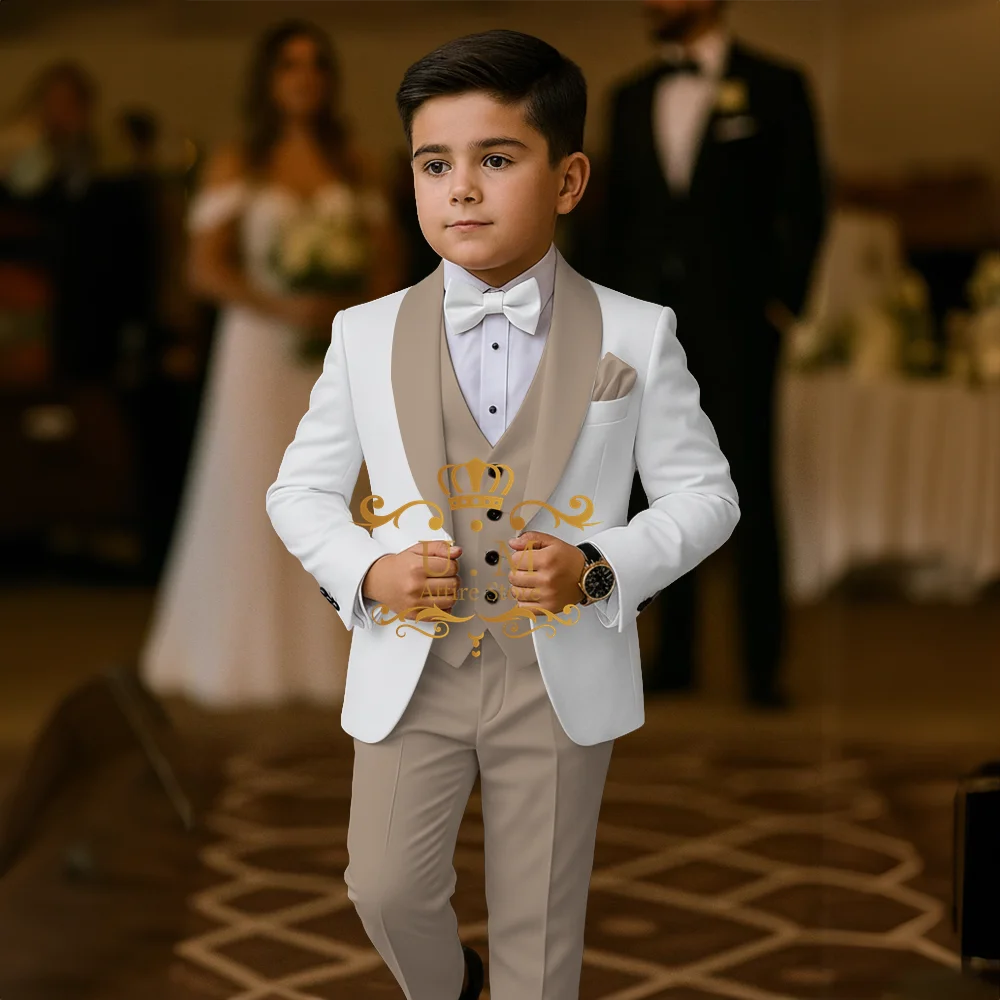3-piece Set Jacket Vest Pants Custom Clothes of Boys Wedding
