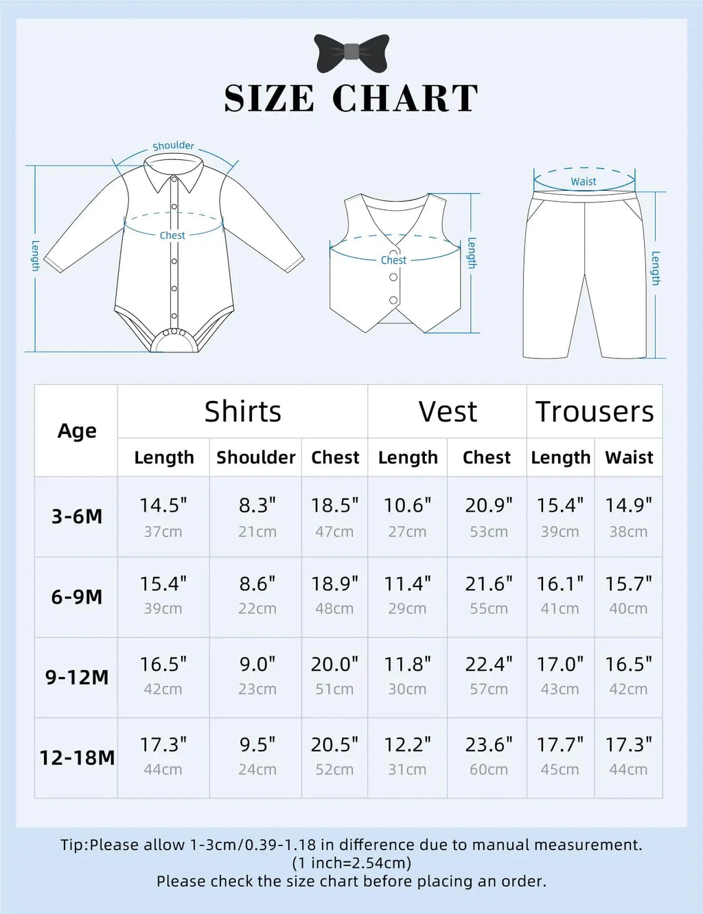 Outfits Newborn Bodysuit Vest  Pants Gentleman Clothes Sets