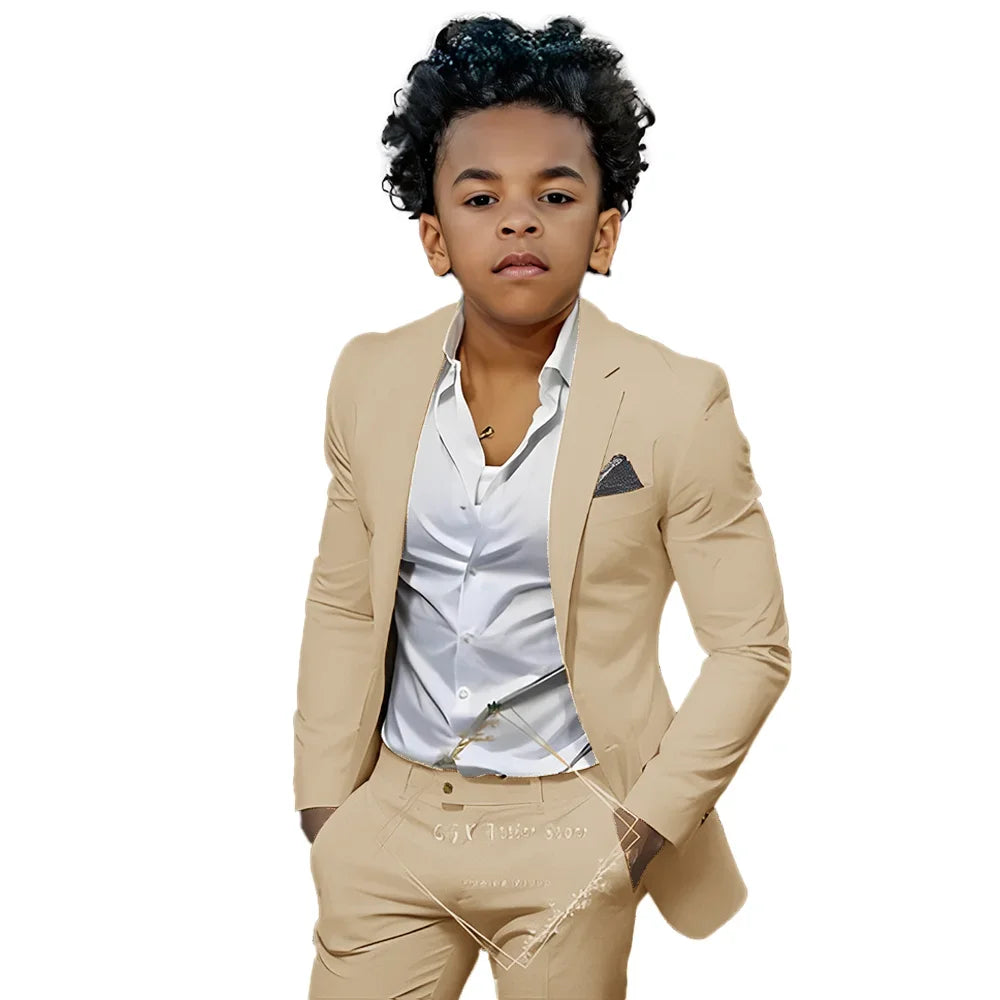 2 Pieces Suit Blazer Fashion Tailored Suit for 2-16 Years Old