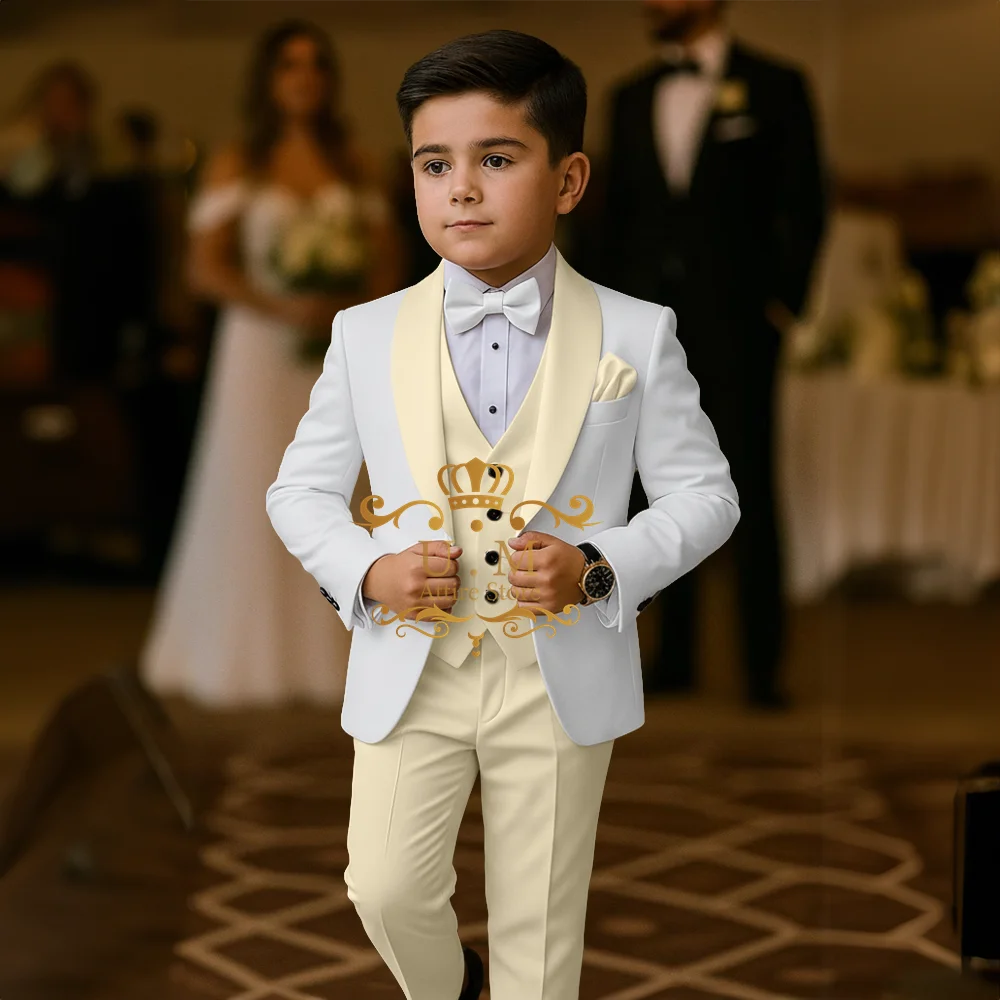 3-piece Set Jacket Vest Pants Custom Clothes of Boys Wedding