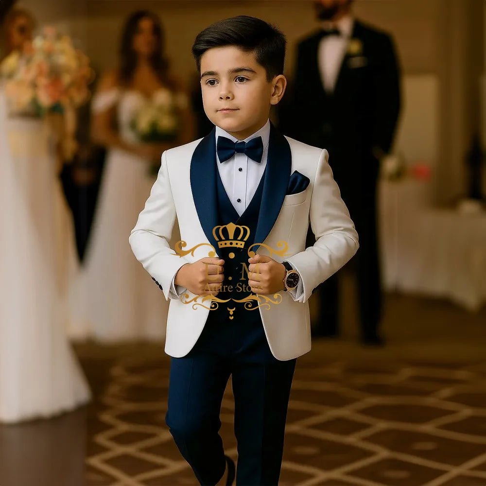 3-piece Set Jacket Vest Pants Custom Clothes of Boys Wedding