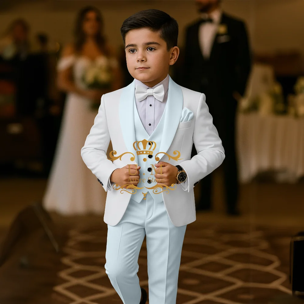 3-piece Set Jacket Vest Pants Custom Clothes of Boys Wedding