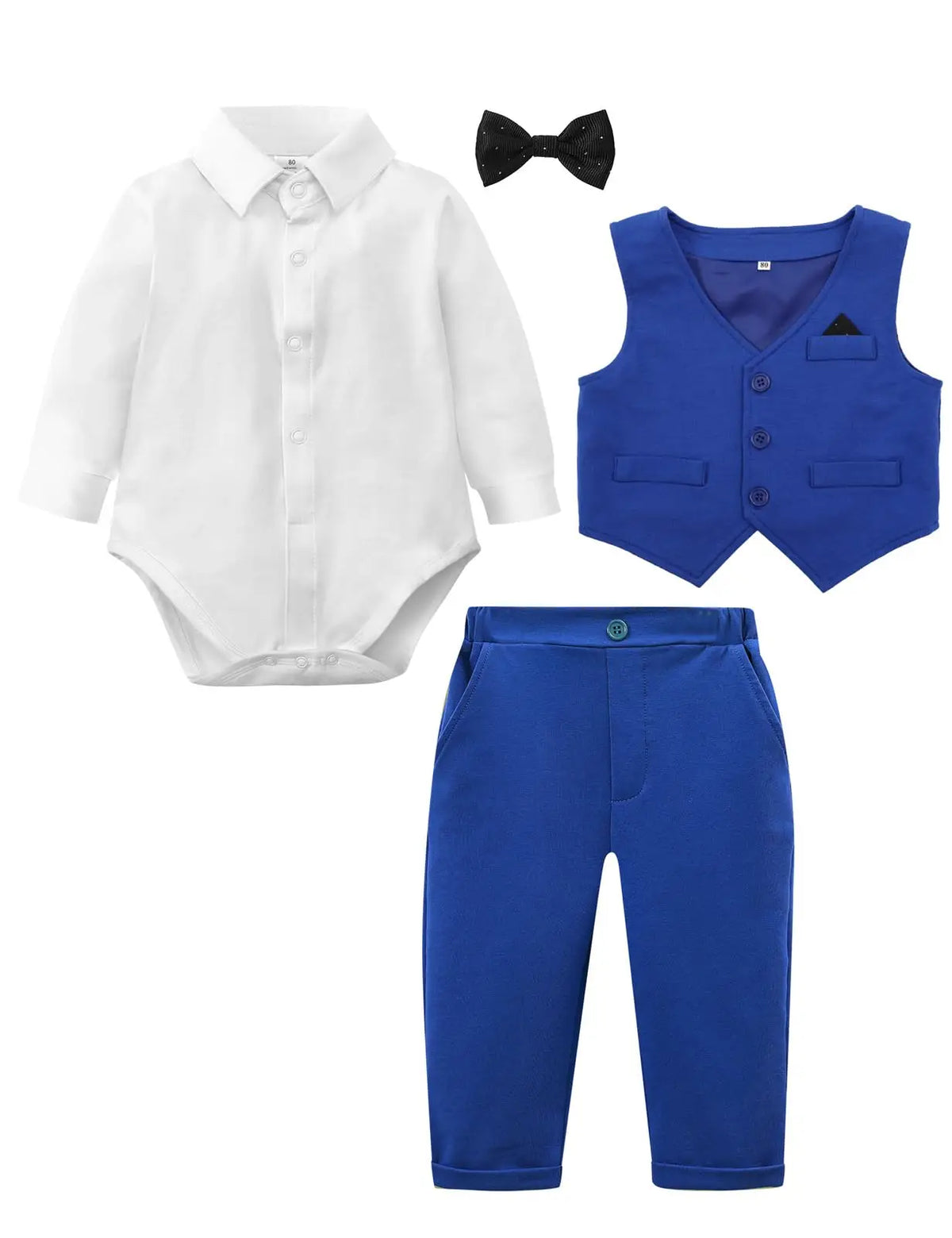Outfits Newborn Bodysuit Vest  Pants Gentleman Clothes Sets