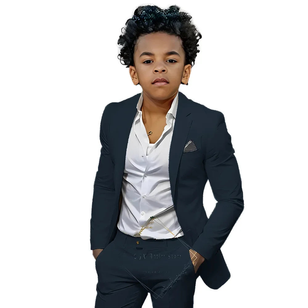 2 Pieces Suit Blazer Fashion Tailored Suit for 2-16 Years Old