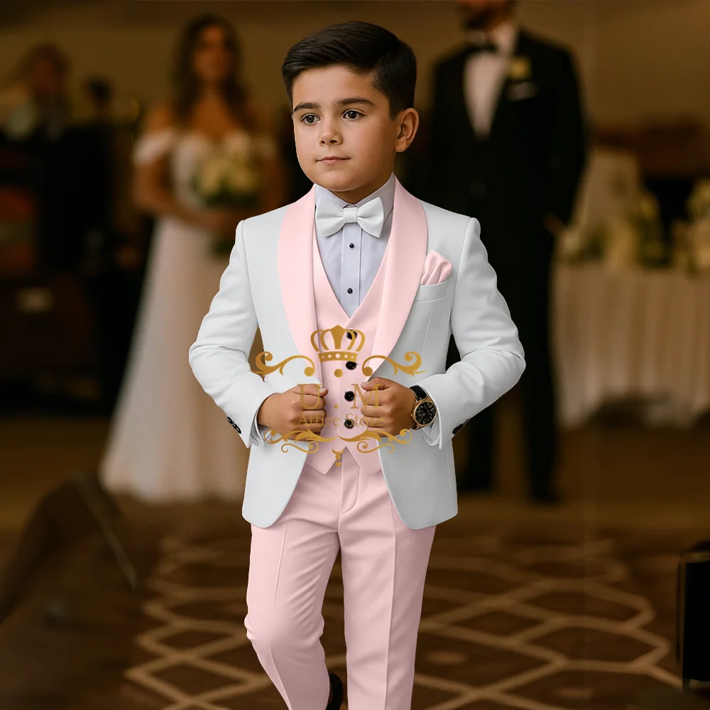 3-piece Set Jacket Vest Pants Custom Clothes of Boys Wedding