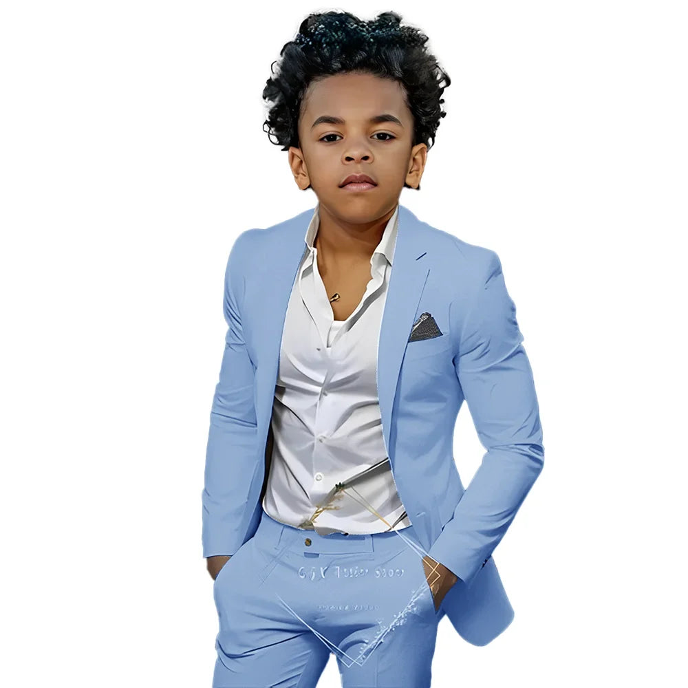 2 Pieces Suit Blazer Fashion Tailored Suit for 2-16 Years Old