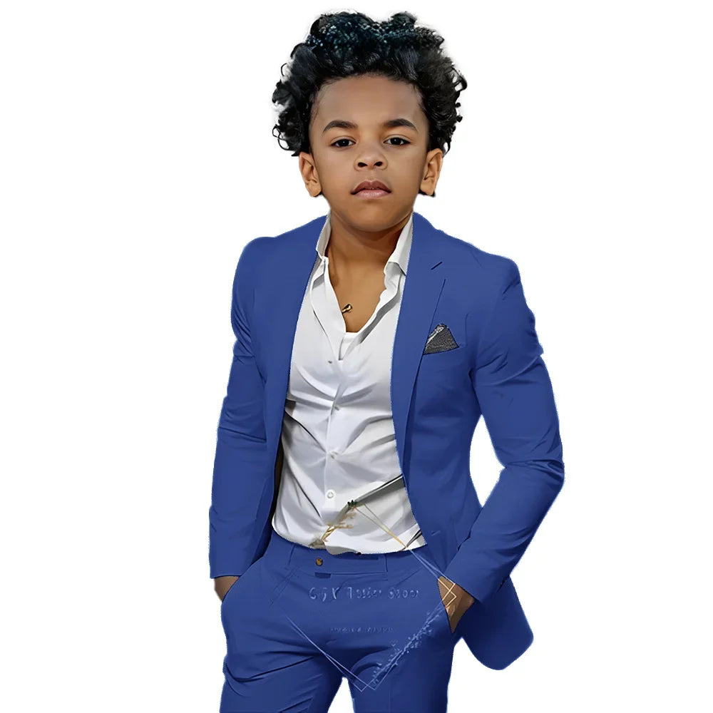 2 Pieces Suit Blazer Fashion Tailored Suit for 2-16 Years Old