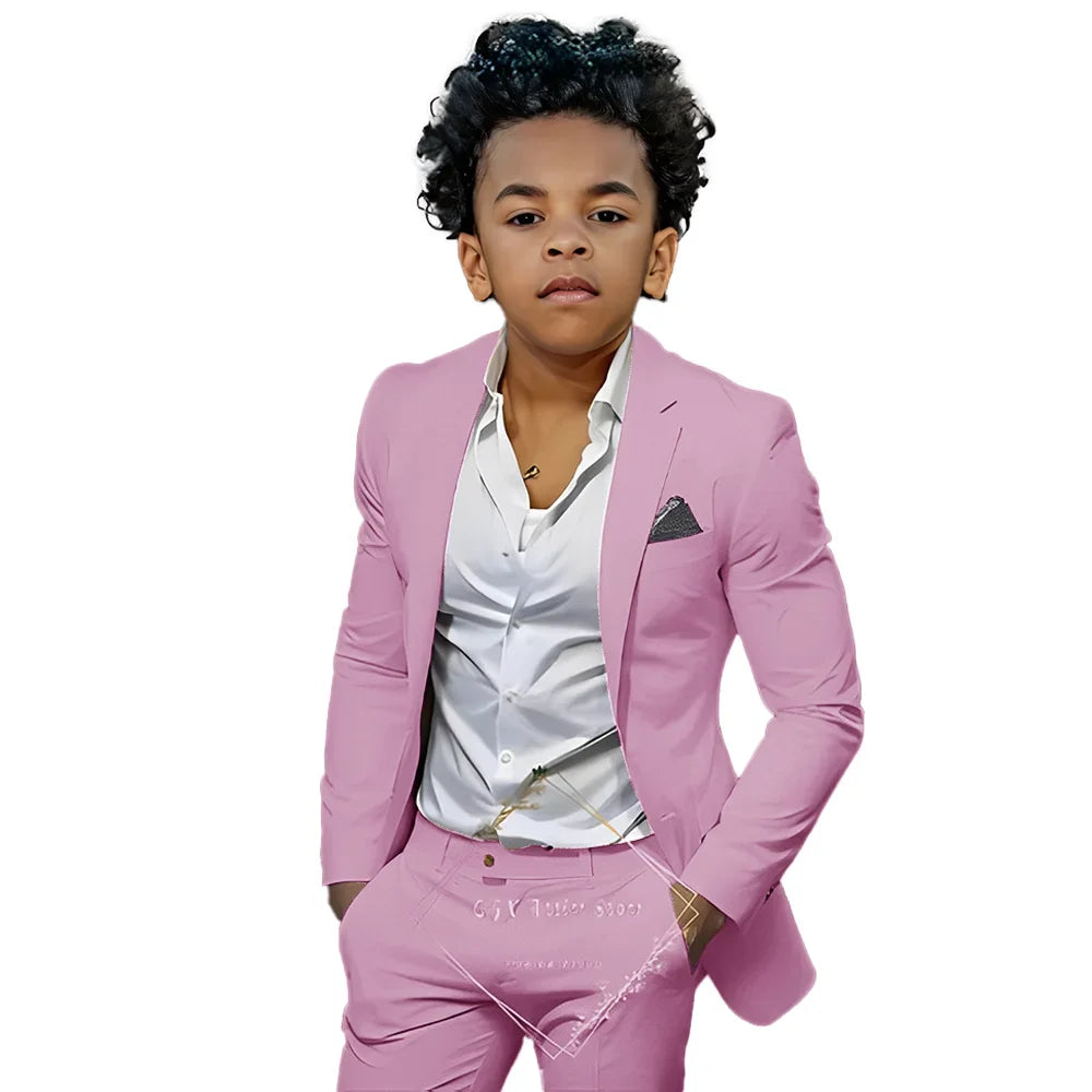 2 Pieces Suit Blazer Fashion Tailored Suit for 2-16 Years Old