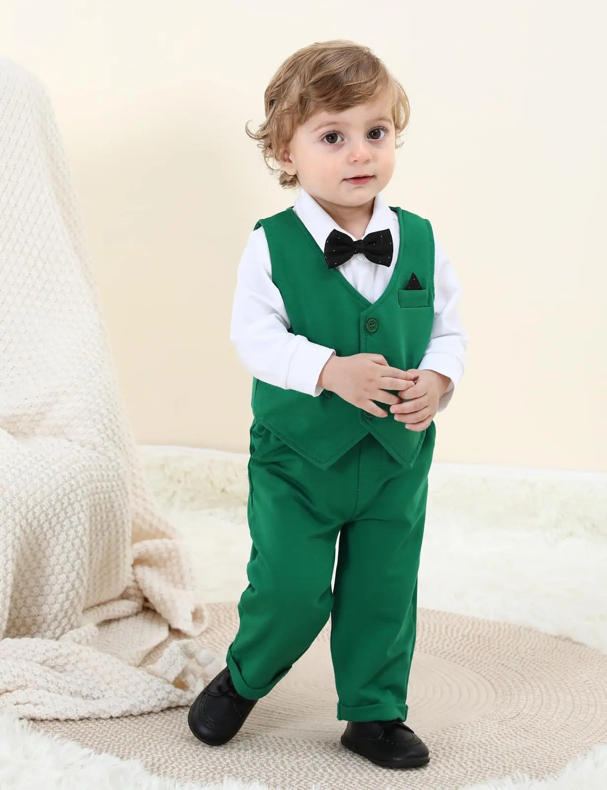 Outfits Newborn Bodysuit Vest  Pants Gentleman Clothes Sets