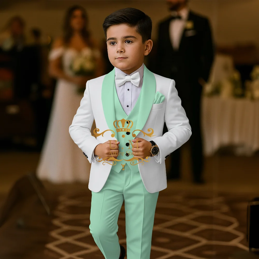 3-piece Set Jacket Vest Pants Custom Clothes of Boys Wedding