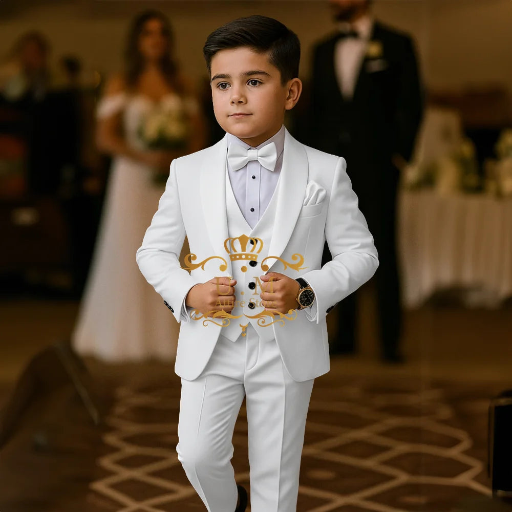 3-piece Set Jacket Vest Pants Custom Clothes of Boys Wedding