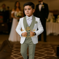 3-piece Set Jacket Vest Pants Custom Clothes of Boys Wedding