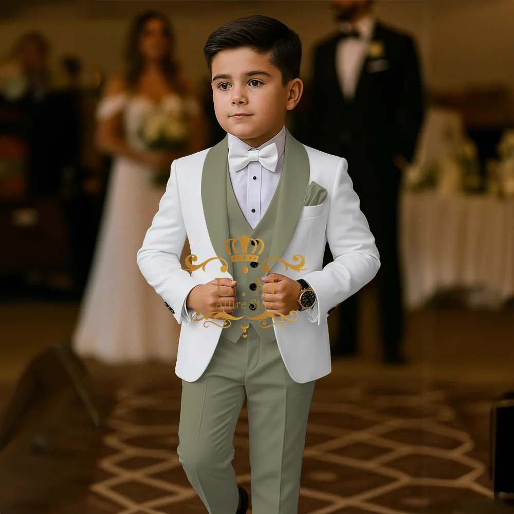 3-piece Set Jacket Vest Pants Custom Clothes of Boys Wedding
