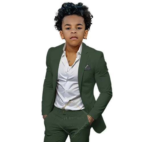2 Pieces Suit Blazer Fashion Tailored Suit for 2-16 Years Old