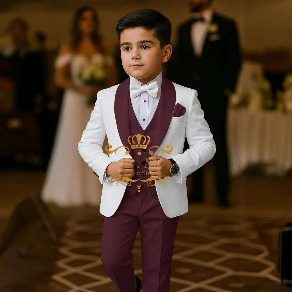 3-piece Set Jacket Vest Pants Custom Clothes of Boys Wedding