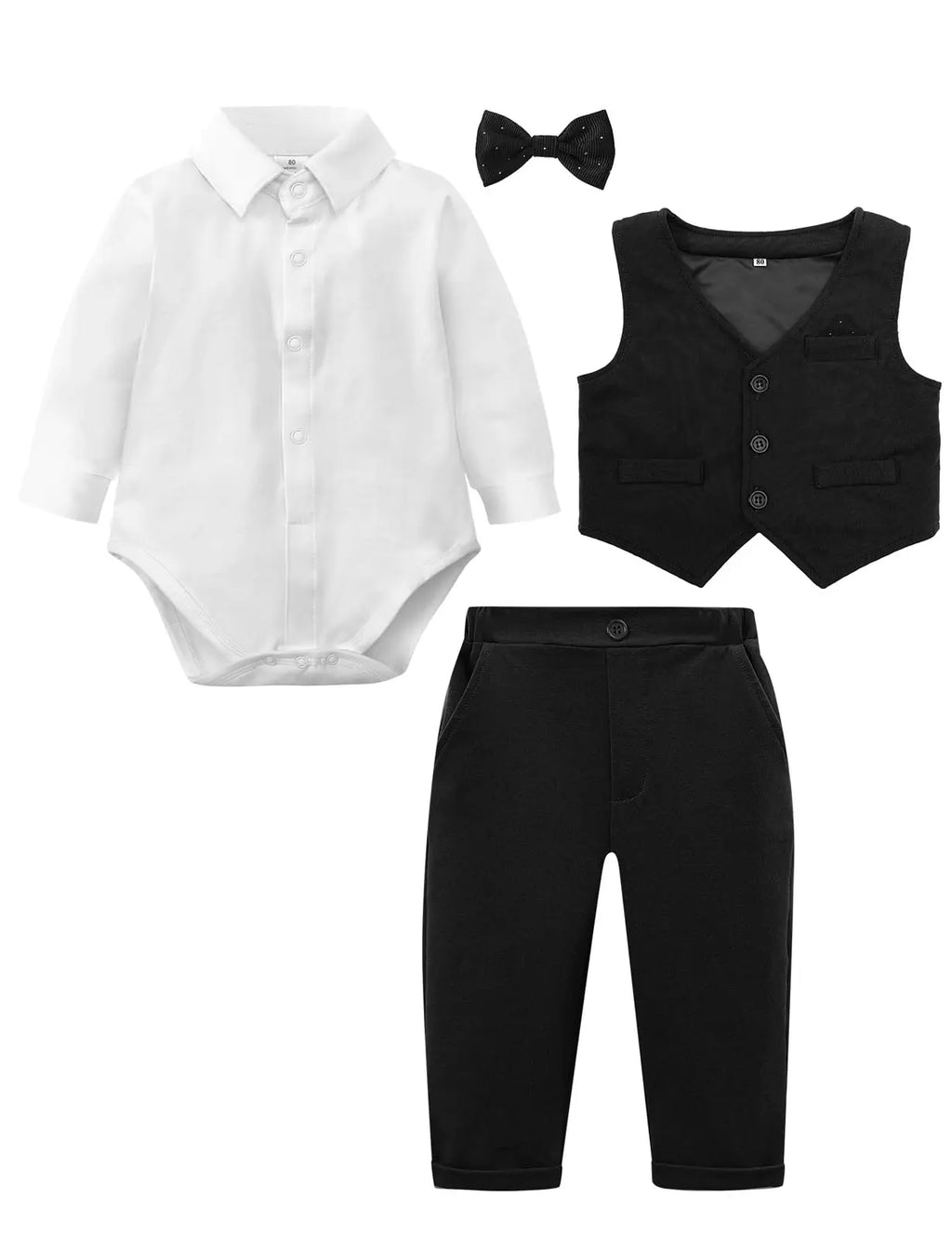 Outfits Newborn Bodysuit Vest  Pants Gentleman Clothes Sets
